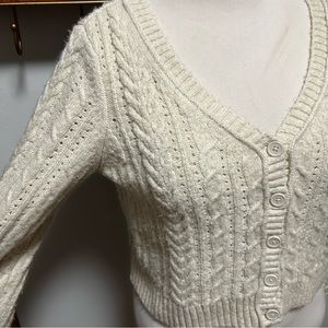 White Button Down Sweater